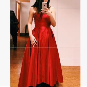 Long Ruby Red Betsy & Adams Prom/Formal Dress